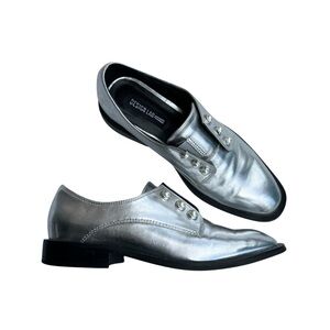 Design Lab Lord & Taylor‎ Silver Oxford Shoes